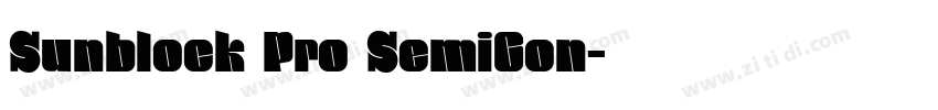 Sunblock Pro SemiCon字体转换